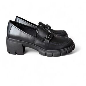 Y2k Madden Girl Chunky Platform Loafers Black Whimsigoth Dark Academia Sz 10